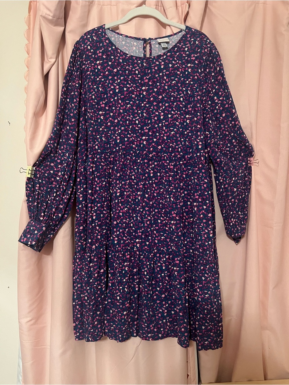 A New Day Navy Floral Tiered Dress